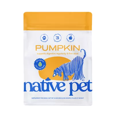 Native Pet Dog Organic Pumpkin Fiber Powder Digestive Supplement, Natural & Organic, 8-32oz - Image 1