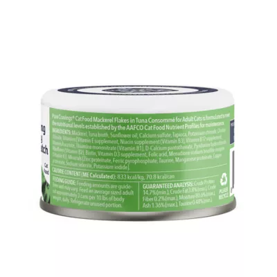 Pure Cravings Mercury Tested Adult Wet Cat Food - Grain Free, Flakes in Consomme, 3 Oz - Image 2