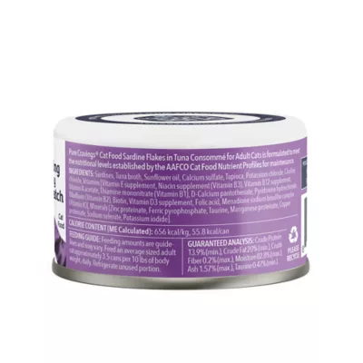 Pure Cravings Mercury Tested Adult Wet Cat Food - Grain Free, Flakes in Consomme, 3 Oz - Image 2