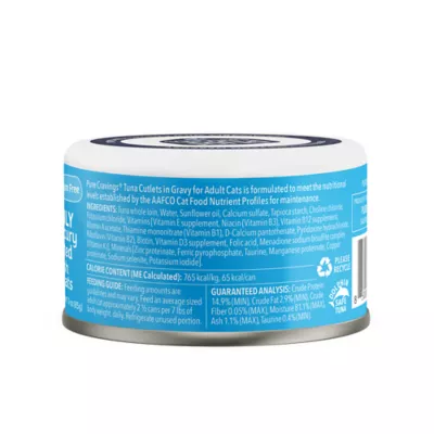 Pure Cravings Mercury Tested Adult Wet Cat Food - Grain Free, Cutlets in Gravy, 3 Oz - Image 2