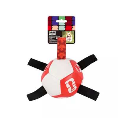 FIFA Power Red & White Grip Soccer Ball Dog Toy - Image 1