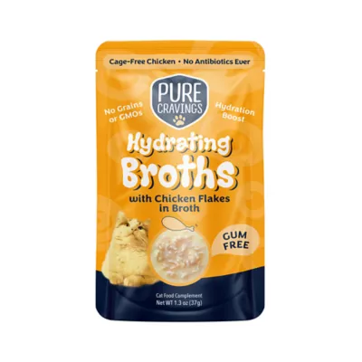 Pure Cravings Mercury Tested Hydrating Broths Cat Food Topper - Grain Free, 1.3 Oz - Image 1