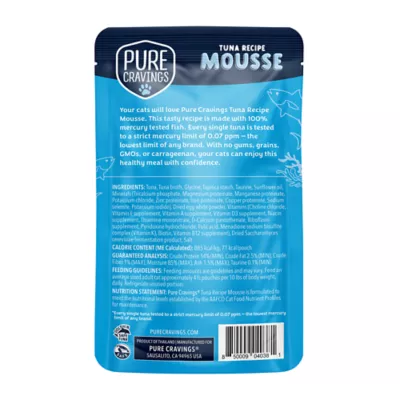 Pure Cravings Mercury Tested Adult Wet Cat Food - Grain Free, Mousse, 2.8 Oz - Image 2