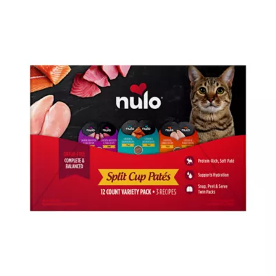 Nulo Split Cup Cat and Kitten Food - Grain Free, Pate, Variety Pack, 12 Ct - Image 1