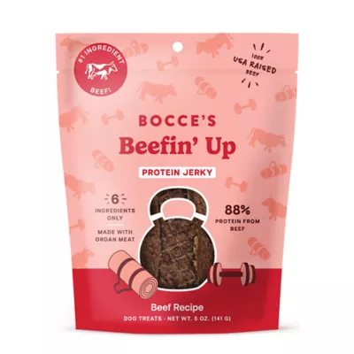 Bocce's Bakery All Life Stages Jerky Dog Treat - Beef 4 oz - Image 1