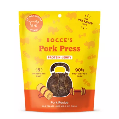 Bocce's Bakery All Life Stages Jerky Dog Treat - Pork 4 oz - Image 1