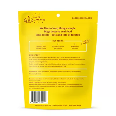 Bocce's Bakery All Life Stages Jerky Dog Treat - Pork 4 oz - Image 2