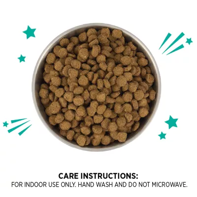 Whisker City® Fish Printed Stainless Steel Cat Bowl 6 FL OZ - Image 3