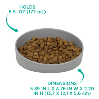 Whisker City® Grey Slanted Melamine Cat Bowl 6 FL OZ - Image 4