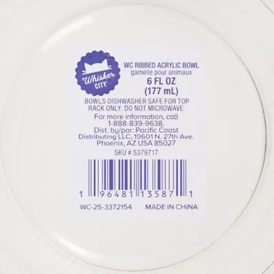 Whisker City® Clear Acrylic Cat Bowl 6 FL OZ - Image 6