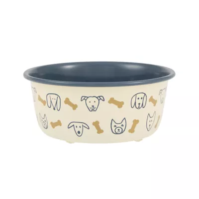 Top Paw® Dog & Bone Novelty Stainless Steel Dog Bowl 12oz, 27oz - Image 1