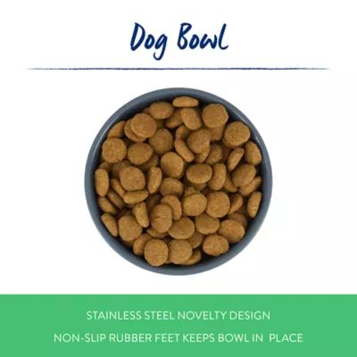 Top Paw® Dog & Bone Novelty Stainless Steel Dog Bowl 12oz, 27oz - Image 2