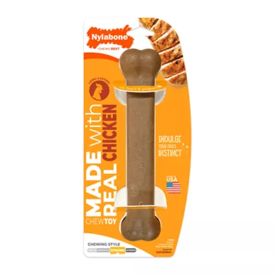 Nylabone® Meat Bone Dog Toy, Chicken - Image 1