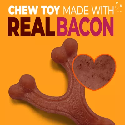 Nylabone® Meat Wishbone Dog Toy, Bacon - Image 3