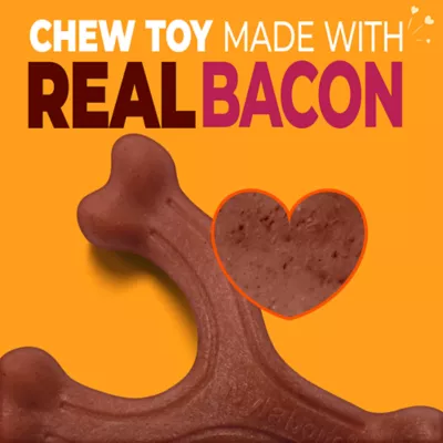 Nylabone® Meat Wishbone Dog Toy, Bacon - Image 3
