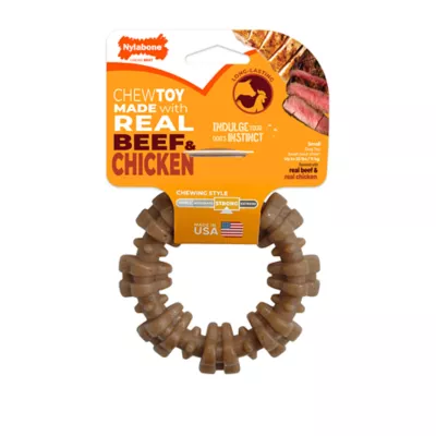 Nylabone® Meat Ring Dog Toy, Beef & Chicken - Image 1