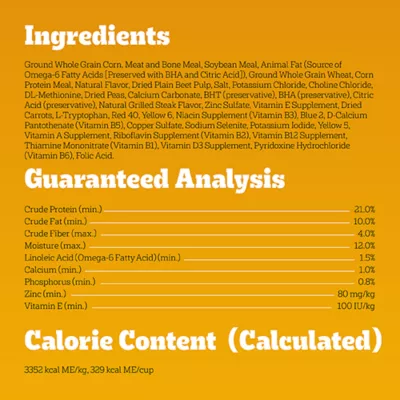 Pedigree Complete Nutrition Adult Dry Dog Food - Steak & Vegetables Flavor recipe - Image 7