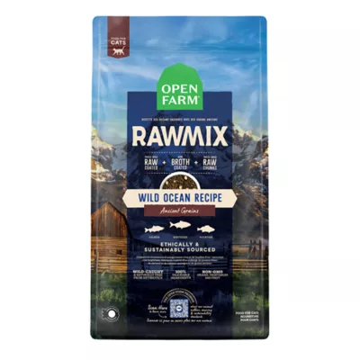 Open Farm RawMix Grain Free, High Protein Adult Dry Cat Food - Non-GMO, White Fish - Image 1