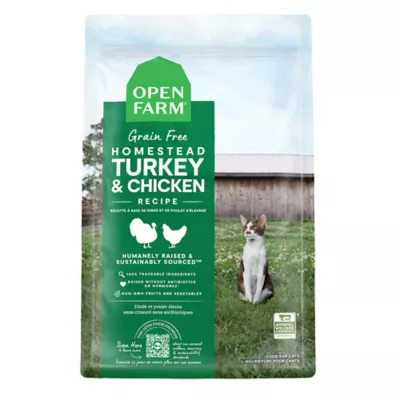 Open Farm Grain Free Adult Dry Cat Food - No Antibiotics, Non-GMO, Chicken & Turkey - Image 1