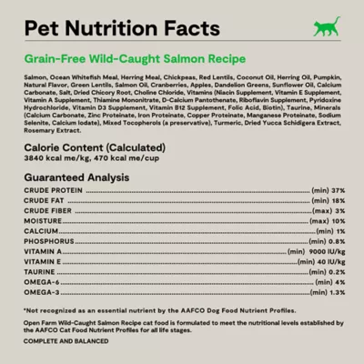 Open Farm Grain Free Adult Dry Cat Food - Ethically & Sustainably Sourced, Non-GMO, Salmon - Image 7