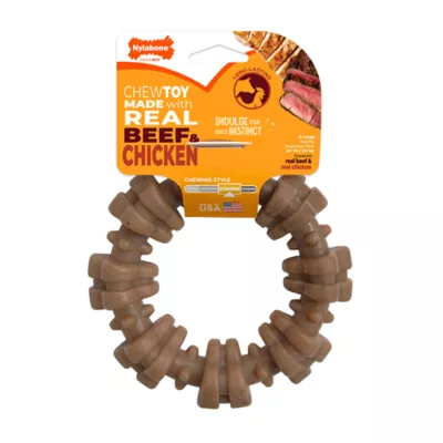 Nylabone® Meat Ring Dog Toy, Beef & Chicken - Image 1