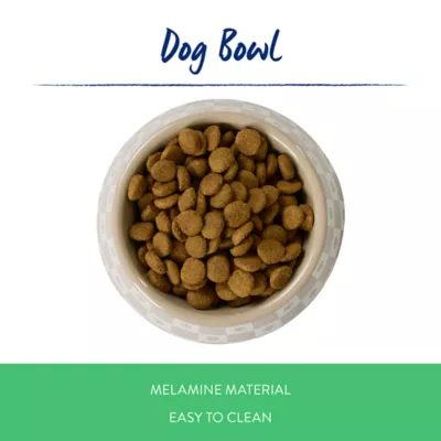 Top Paw® Tan Check Melamine Dog Bowl 12oz, 52oz - Image 2