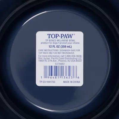 Top Paw® Bones Melamine Dog Bowl 12oz, 52oz - Image 7