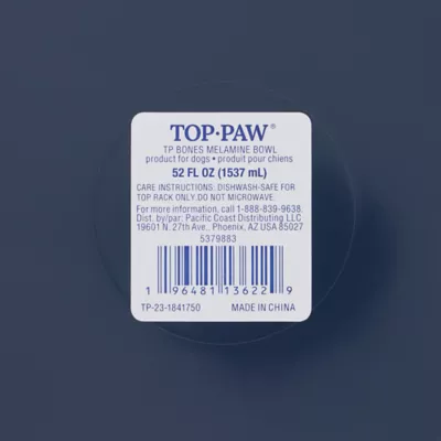 Top Paw® Bones Melamine Dog Bowl 12oz, 52oz - Image 7