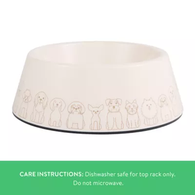 Top Paw® Tan Dog Melamine Dog Bowl 27oz, 52oz - Image 3