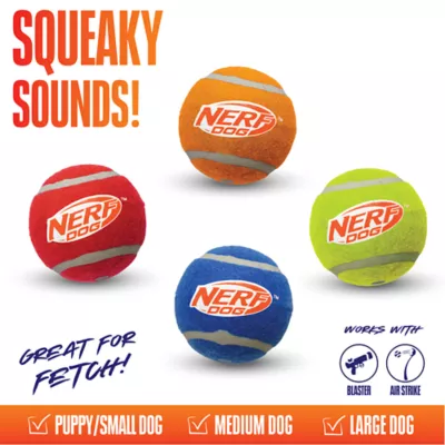 Nerf Tennis Balls Dog Toy 4-Pack - Image 3