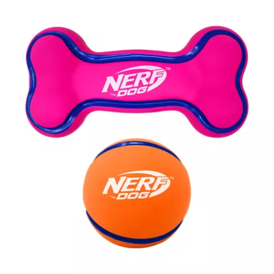 Nerf Rubber Bone and Ball Dog Toy 2-Pack - Image 4