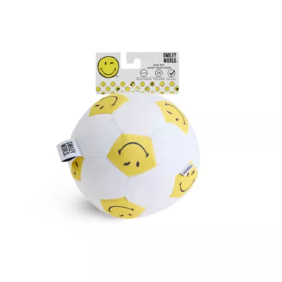 SMILEY WORLD® Iconic Smiley Faces Soccer Ball Dog Toy - Image 1