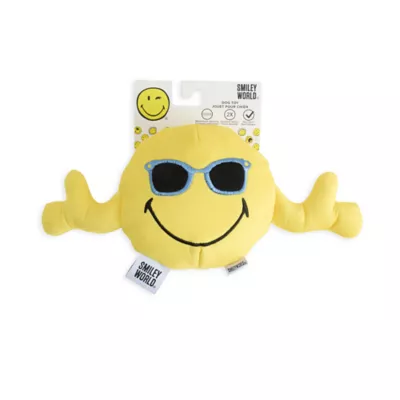 SMILEY WORLD® Iconic Smiley Face with Sunglasses Dog Toy - Image 2