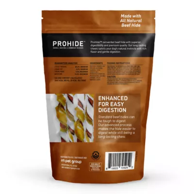 ProHide Highly Digestible Raw Hide Adult Dog Chews - Triple Flavored Twists - Image 2