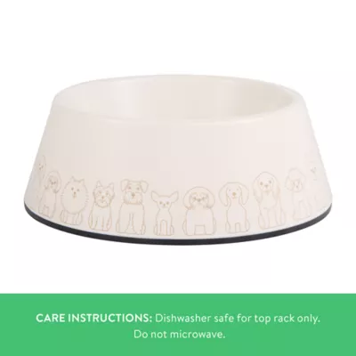 Top Paw® Tan Dog Melamine Dog Bowl 27oz, 52oz - Image 3