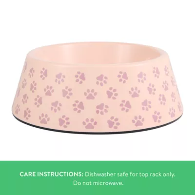 Top Paw® Pink Paw Melamine Dog Bowl 27oz, 52oz - Image 3