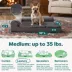 FurHaven Plush & Velvet Orthopedic Deluxe L-Chaise Lounge Sofa Bed - Platnium Gray, M-XXL image thumbnail 2