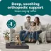 FurHaven Plush & Velvet Orthopedic Deluxe L-Chaise Lounge Sofa Bed - Platnium Gray, M-XXL image thumbnail 3