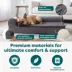 FurHaven Plush & Velvet Orthopedic Deluxe L-Chaise Lounge Sofa Bed - Platnium Gray, M-XXL image thumbnail 5
