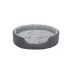 FurHaven Two-Tone Fur & Suede Oval Cuddler Cat & Dog Bed - Gray, S-XL image thumbnail 1