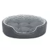 FurHaven Two-Tone Fur & Suede Oval Cuddler Cat & Dog Bed - Gray, S-XL image thumbnail 3