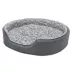 FurHaven Two-Tone Fur & Suede Oval Cuddler Cat & Dog Bed - Gray, S-XL image thumbnail 4