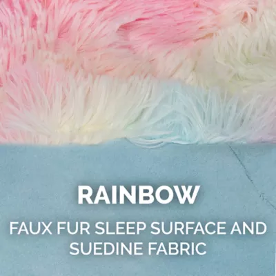 FurHaven Convertible Self-Warming Cuddle Pet Bed, Rainbow, Silver, Gray, Spruce, Small, Large - Image 2