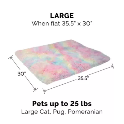 FurHaven Convertible Self-Warming Cuddle Pet Bed, Rainbow, Silver, Gray, Spruce, Small, Large - Image 4