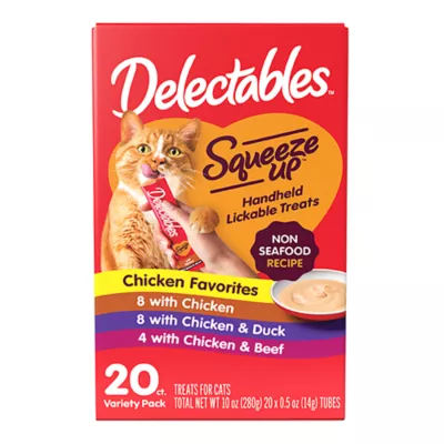 Hartz Delectables™ Squeeze Up® Lickable Cat Treat - Chicken Favorites Variety Pack - Image 1