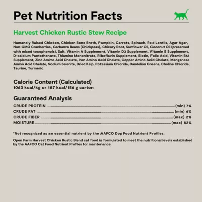 Open Farm Rustic Blend Grain Free Adult Wet Cat Topper - Human Grade, Humanely Raised, Stew, 5.5 oz - Image 7