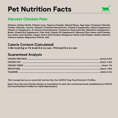 Open Farm Grain Free All Life Stages Wet Cat Food - Humanely Raised, Pate, 2.8 oz - Image 7