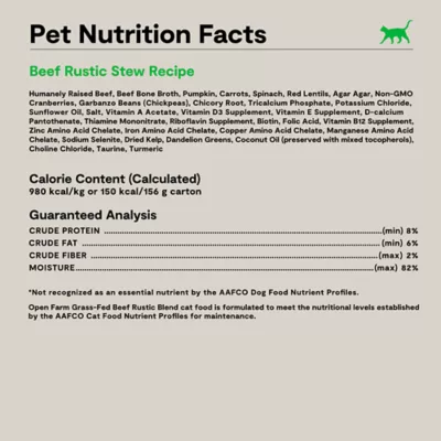 Open Farm Rustic Blend Grain Free Adult Wet Cat Topper - Human Grade, Humanely Raised, Stew, 5.5 oz - Image 7