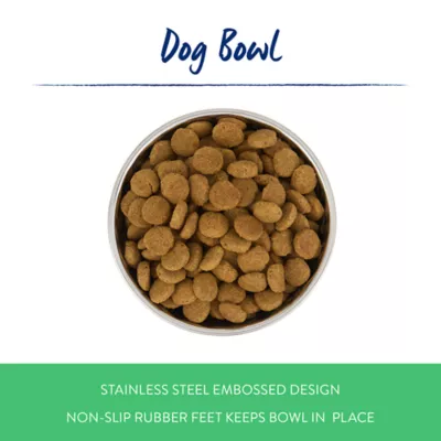 Top Paw® Bone Embossed Stainless Steel Dog Bowl 12oz, 64oz - Image 2