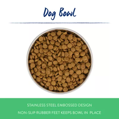 Top Paw® Bone Embossed Stainless Steel Dog Bowl 12oz, 64oz - Image 2